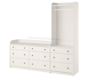 Antreu Ikea Hauga dulap deschis/1 polita 208x199 (Alb)