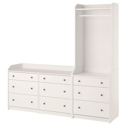 Antreu Ikea Hauga dulap deschis/1 polita 208x199 (Alb) Thumb