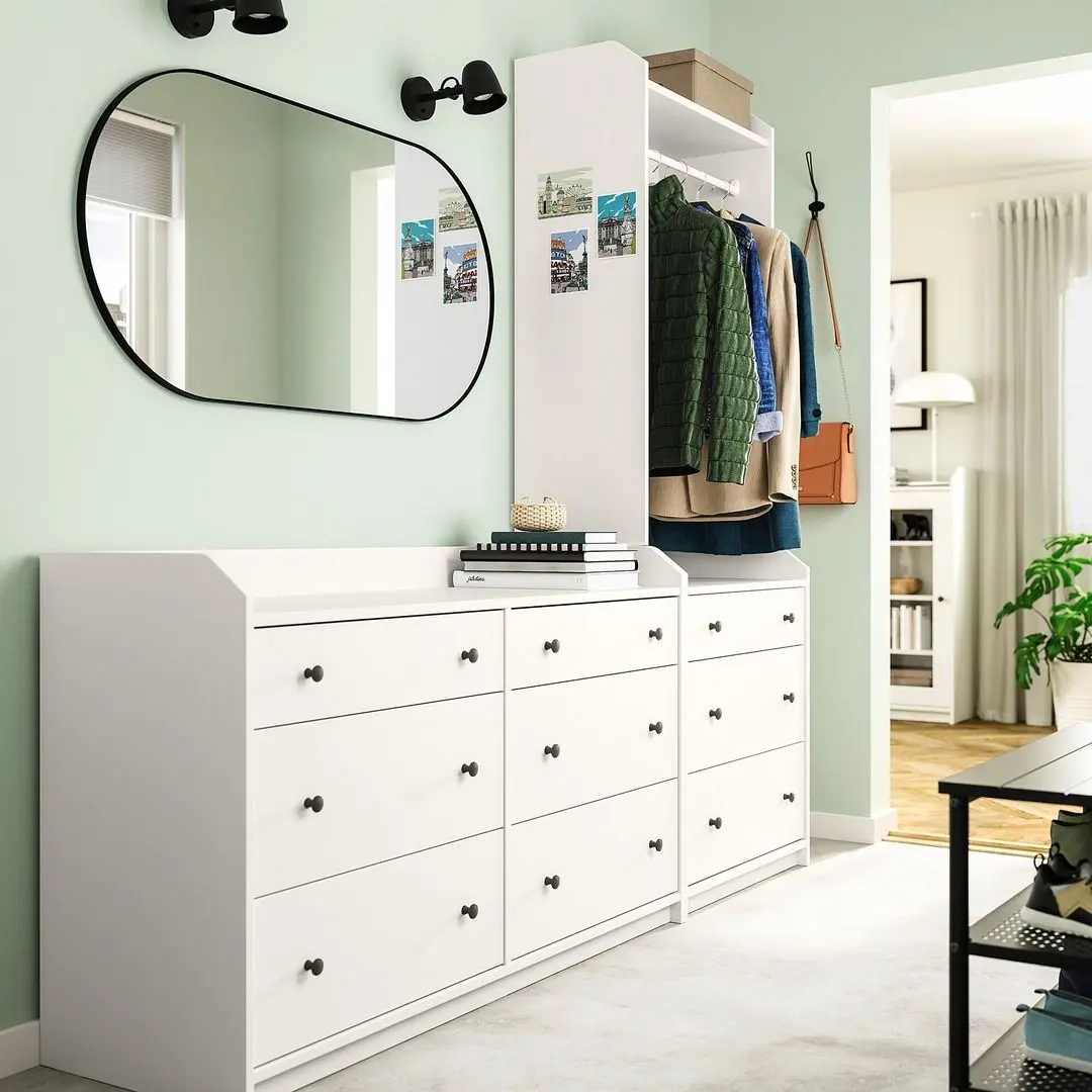 Antreu Ikea Hauga dulap deschis/1 polita 208x199 (Alb) - 3