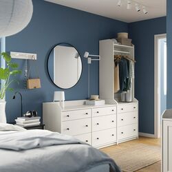 Antreu Ikea Hauga dulap deschis/1 polita 208x199 (Alb) Thumb