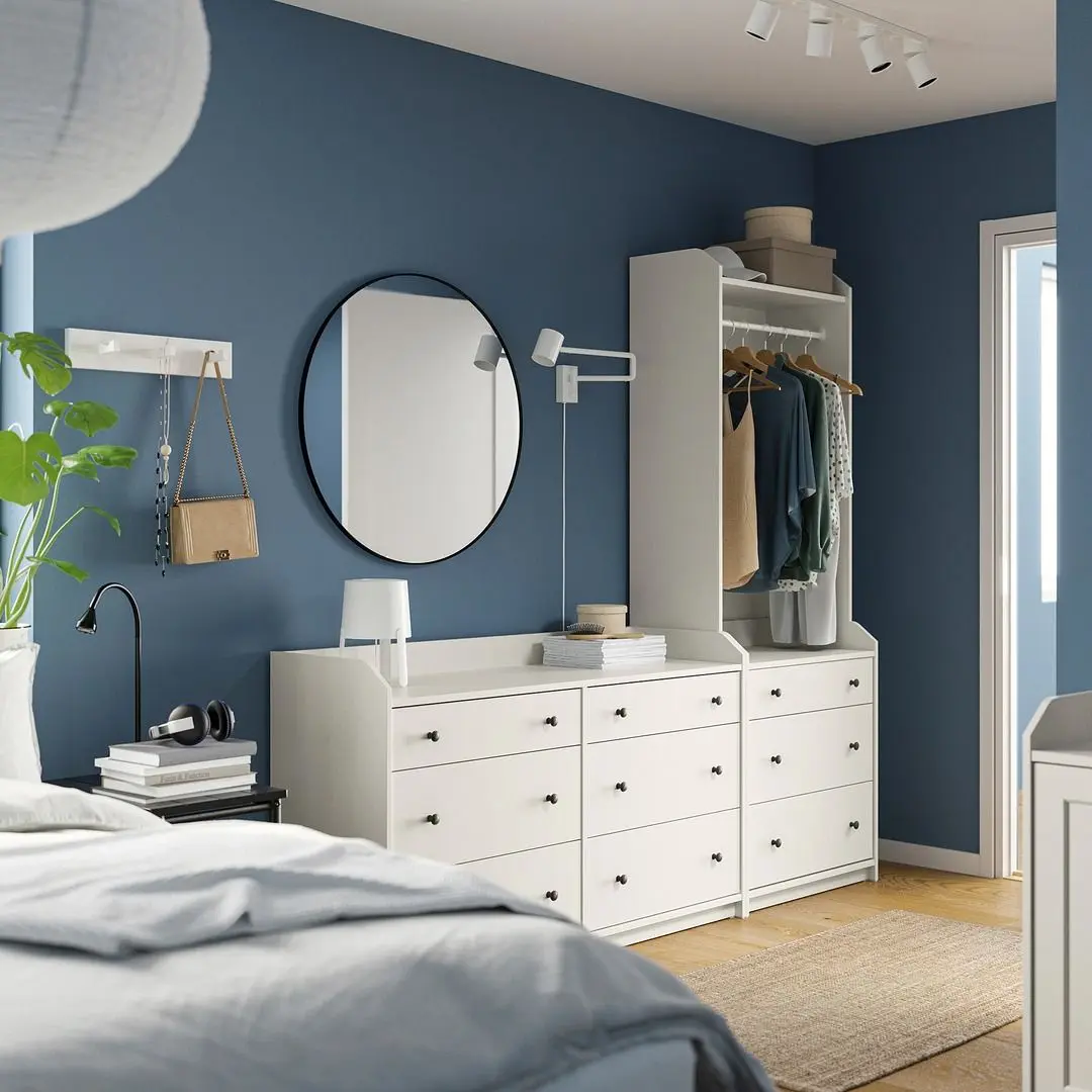 Antreu Ikea Hauga dulap deschis/1 polita 208x199 (Alb) - 2