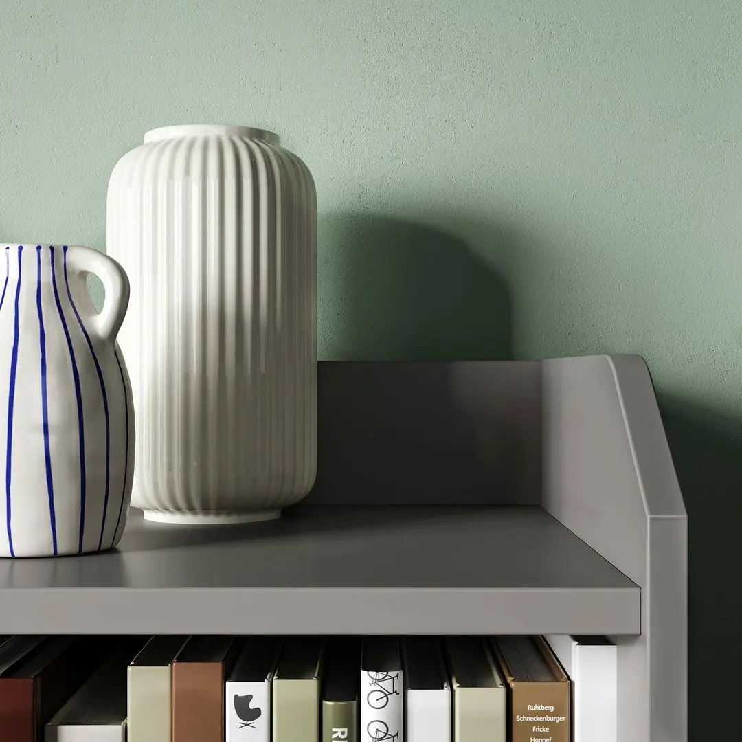 Прихожая Ikea Hauga открытый шкаф/4 полки 139x46x199 (Серый)