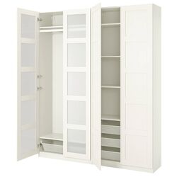 Dulap combinat Ikea Pax/Bergsbo 200x38x236 (Alb/Sticla Mata) Thumb