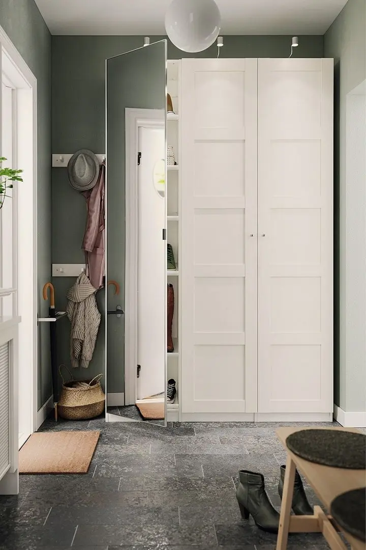 Dulap combinat Ikea Pax/Bergsbo/Vikedal 150x38x201 (Alb/Oglinda) - 3