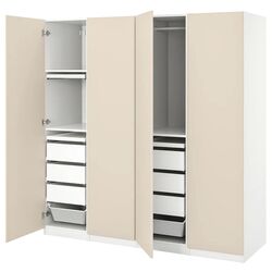 Шкаф комбинированный Ikea Pax/Reinsvoll 200x60x201 (Серо-бежевый)