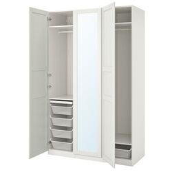 Dulap combinat Ikea Pax/Tyssedal 3 sectii 150x60x236 (Alb/Oglinda) Thumb