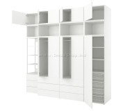 Шкаф комбинированный Ikea Platsa 11 дверей/9 ящиков 280x57x261 (Белый/Фоннес/Белый)