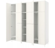 Шкаф комбинированный Ikea Platsa 12 дверей 240x57x251 (Белый/Фоннес/Белый)