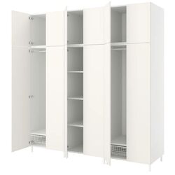 Dulap combinat Ikea Platsa 12 usi 240x57x251 (Alb/Fonnes/Alb)