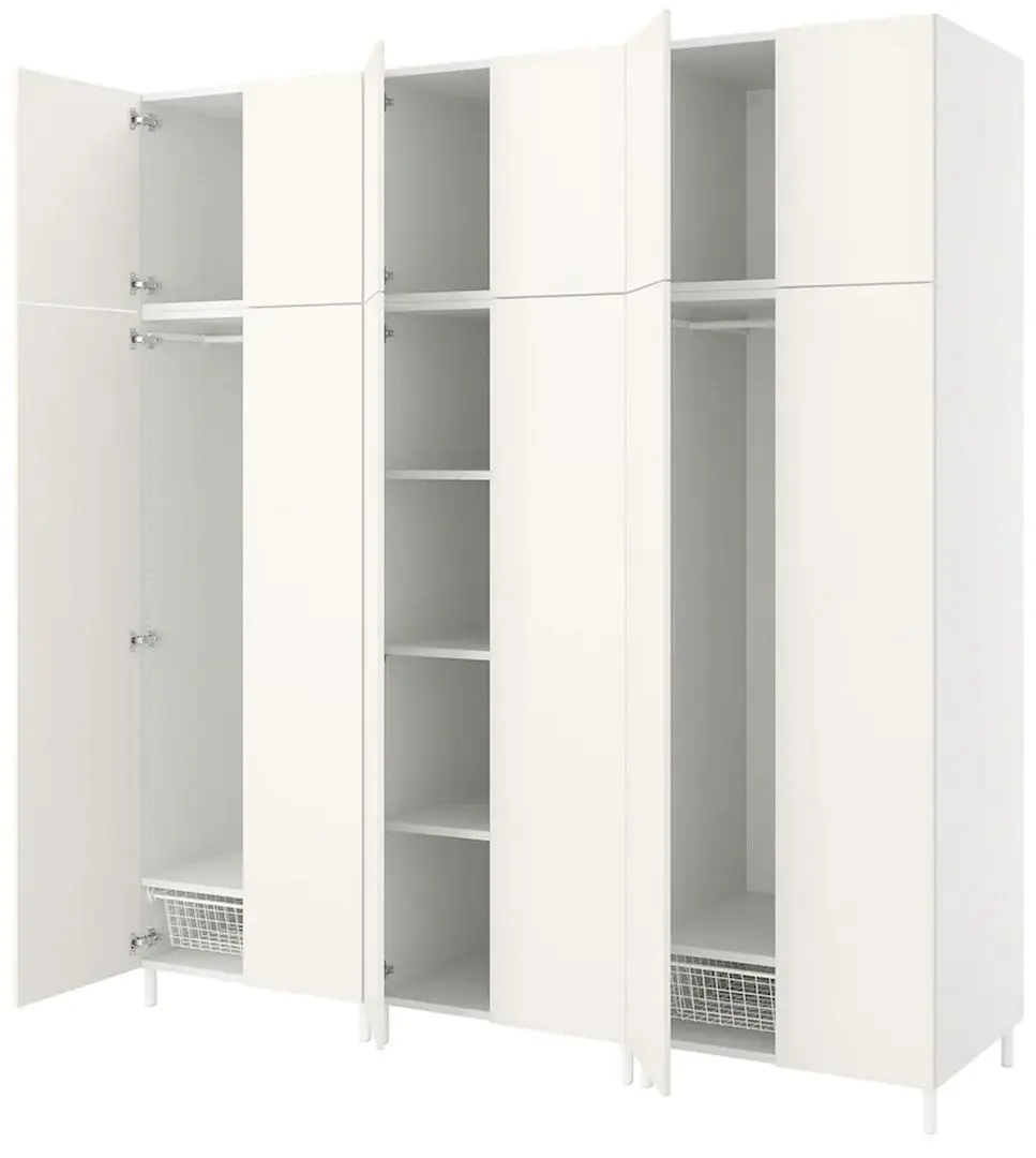 Dulap combinat Ikea Platsa 12 usi 240x57x251 (Alb/Fonnes/Alb)