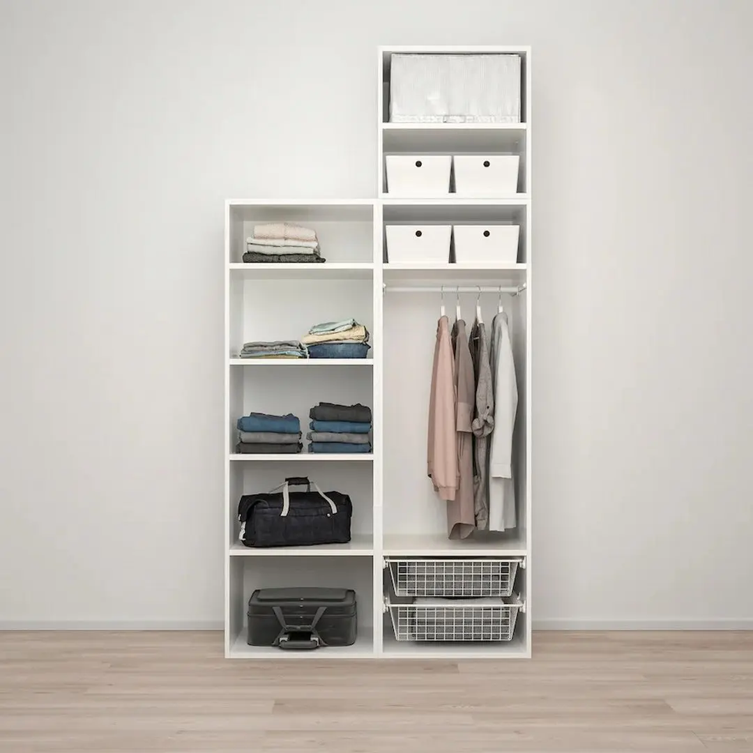 Dulap combinat Ikea Platsa 2 usi 120x57x251 (Alb/Fonnes Alb)