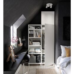Dulap combinat Ikea Platsa 2 usi 120x57x251 (Alb/Fonnes Alb) Thumb