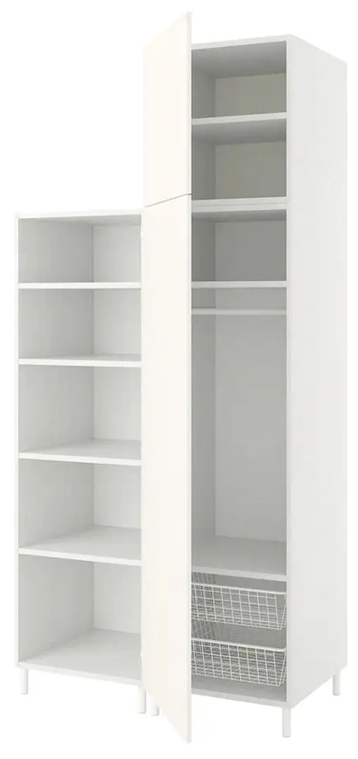 Dulap combinat Ikea Platsa 2 usi 120x57x251 (Alb/Fonnes Alb)