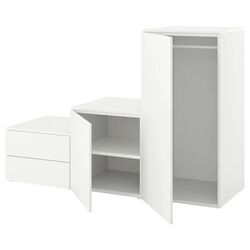 Шкаф комбинированный Ikea Platsa 2 дверцы/2 ящика 180x57x123 (Белый/Фоннес Белый)