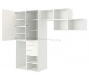 Dulap combinat Ikea Platsa 2 usi/2 sertare 300x57x241 (Alb/Fonnes Alb)