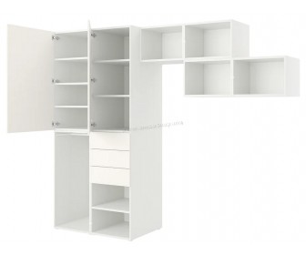 Dulap combinat Ikea Platsa 2 usi/2 sertare 300x57x241 (Alb/Fonnes Alb)