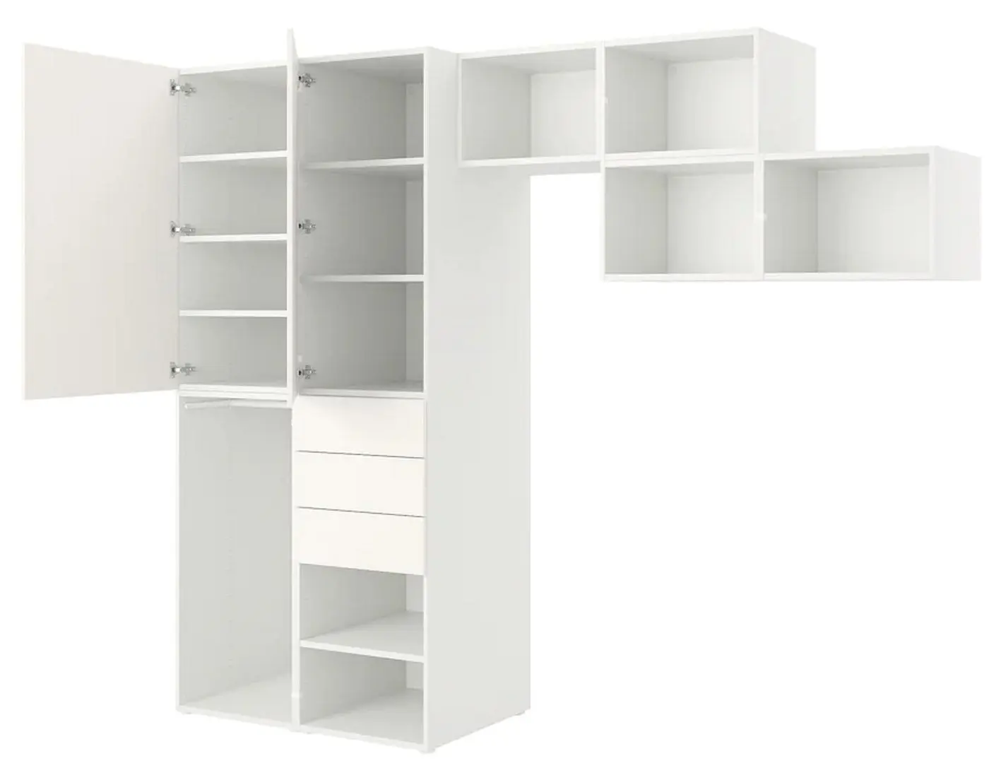 Dulap combinat Ikea Platsa 2 usi/2 sertare 300x57x241 (Alb/Fonnes Alb)