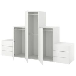 Dulap combinat Ikea Platsa 3 usi/6 sertare (Alb/Fonnes Alb)