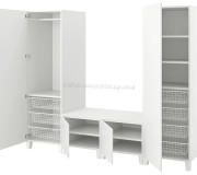 Шкаф комбинированный Ikea Platsa 4 дверцы 240x57x191 (Белый/Фоннес Белый)