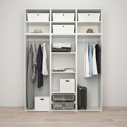 Dulap combinat Ikea Platsa 6 usi 180x57x241 (Alb/Fonnes Alb) Thumb