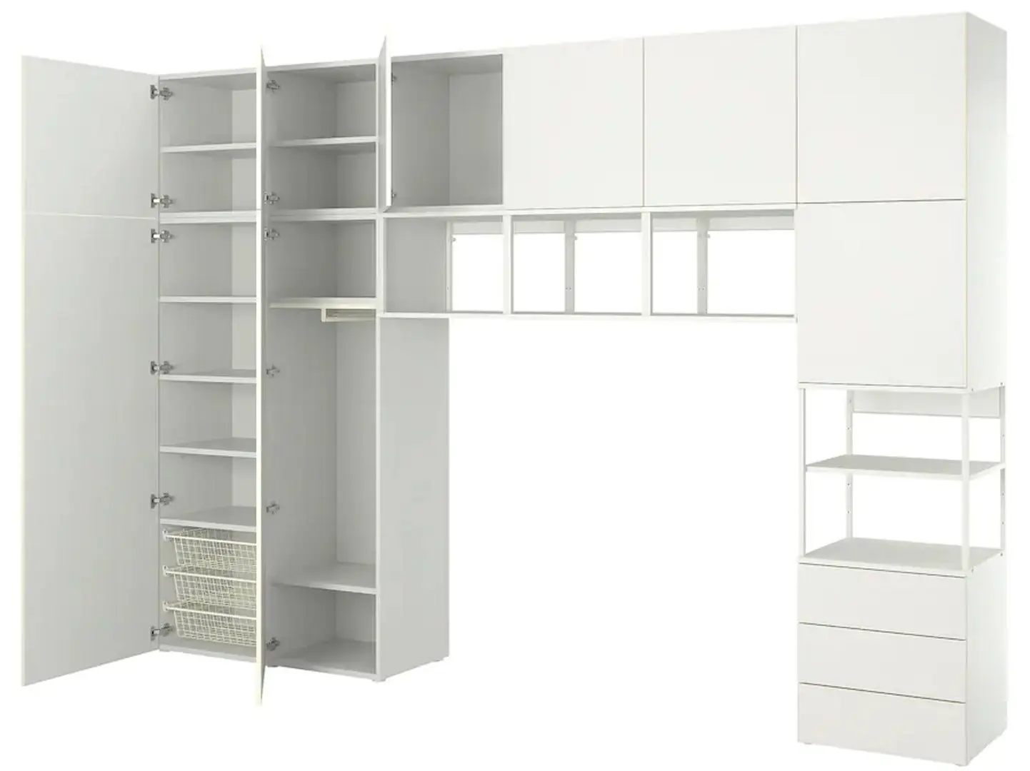 Living Ikea Platsa/Fonnes 9 usi/3 sertare 360x42x241 (Alb)