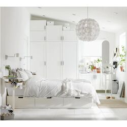 Dulap combinat Ikea Platsa 9 usi 300x57x271 (Alb Sannidal/Alb) Thumb