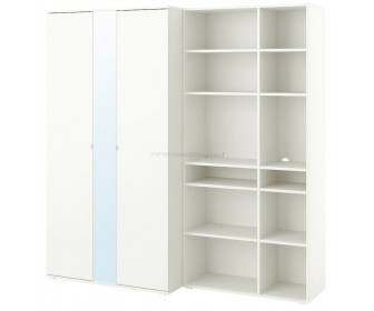 Шкаф комбинированный Ikea Vihals 200x57x200 (Белый)