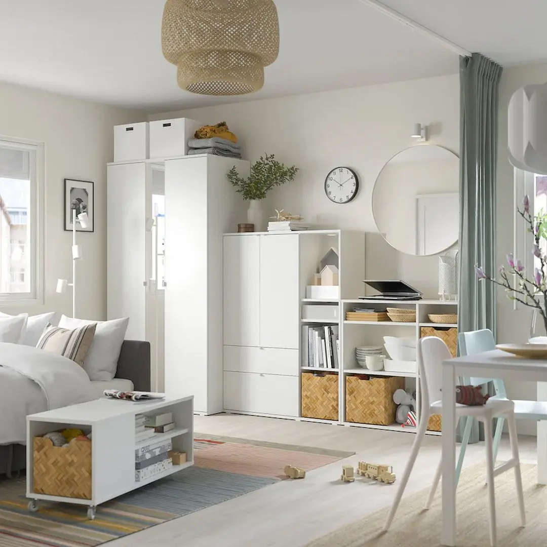 Dulap combinat Ikea Vihals 305x57x200 (Alb)