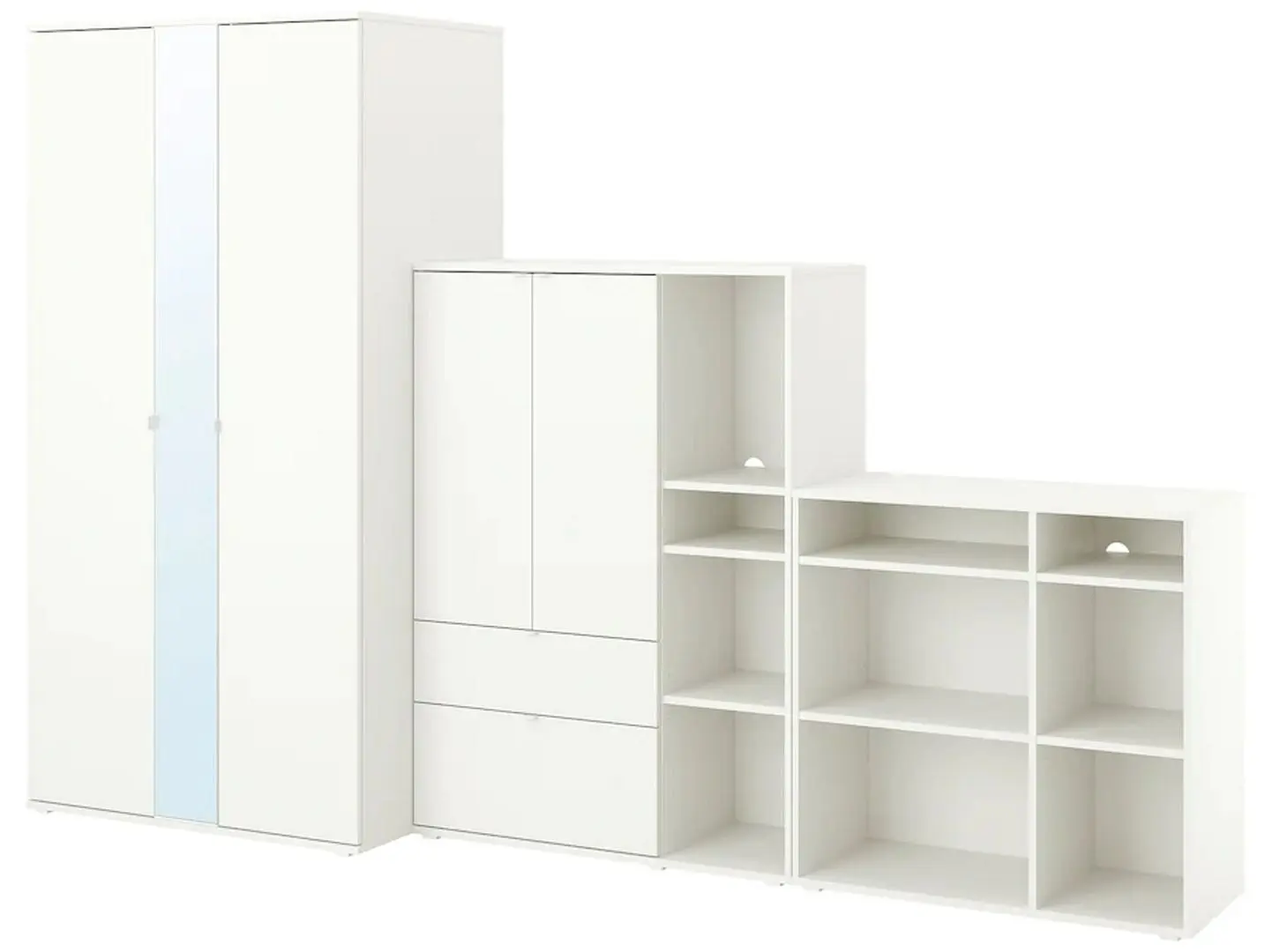 Dulap combinat Ikea Vihals 305x57x200 (Alb)