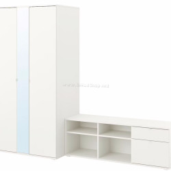 Dulap combinat Ikea Vihals cu banca 200x57x200 (Alb)