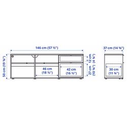 Dulap combinat Ikea Vihals cu banca 200x57x200 (Alb) Thumb
