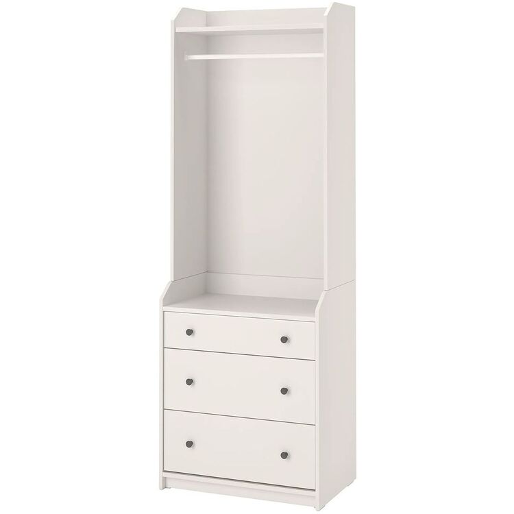 Dulap deschis Ikea Hauga 3 sertare 70x199 (Alb)
