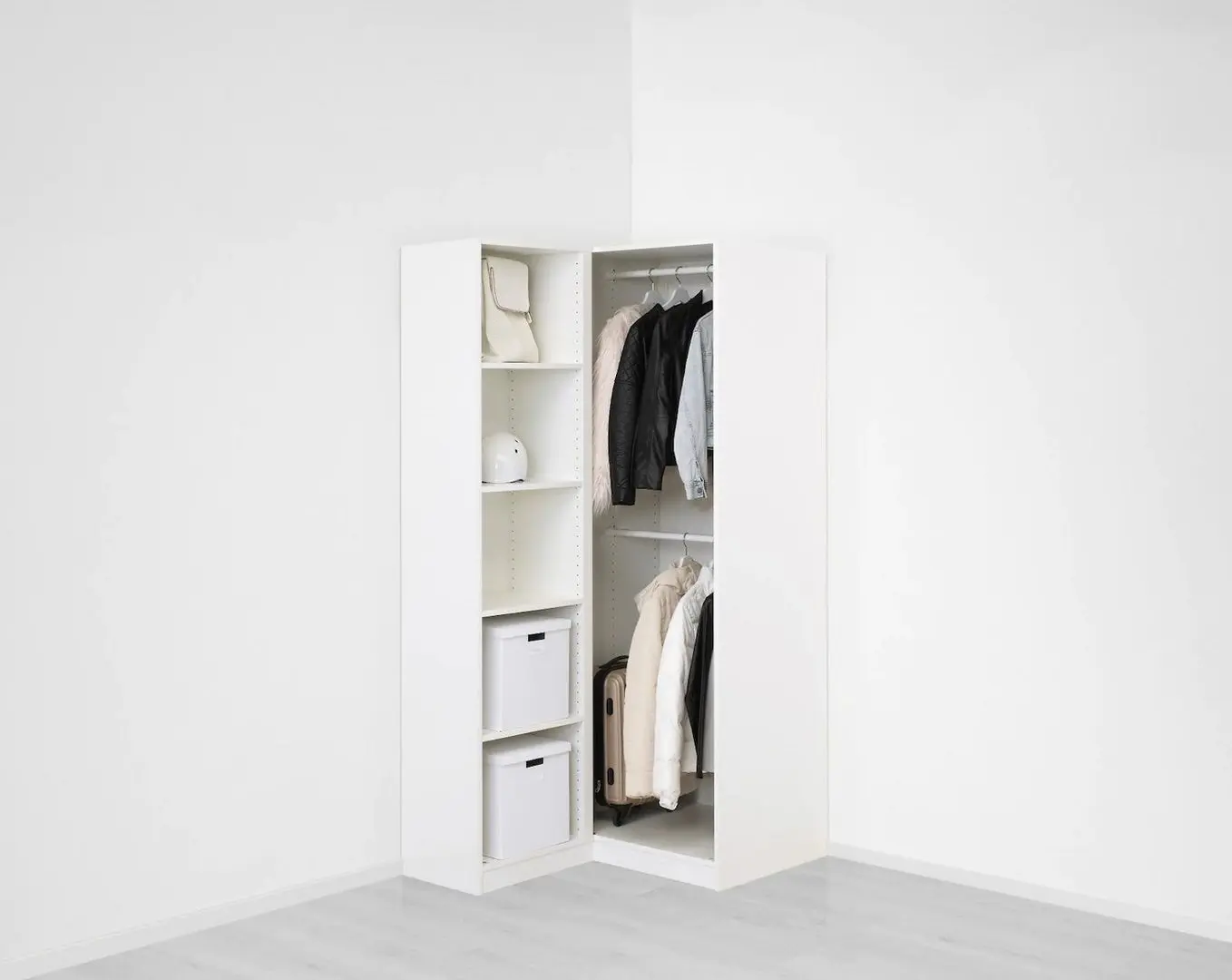 Dulap de colt Ikea Pax/Fardal/Vikedal 111х88x201 (Alb) - 3