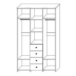 Dulap КМК 0363.10 Magiya 3D (Chamonix Oak Light/Nut Chocolate) Thumb