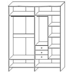 Dulap КМК 0363.6 Magiya 1 (Chamonix Oak Light/Nut Chocolate) Thumb