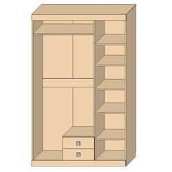 Dulap КМК 0467.23 London 3U2S (Sonoma Oak) Thumb