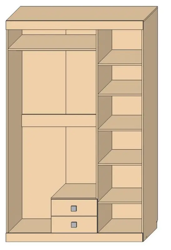 Dulap КМК 0467.23 London 3U2S (Sonoma Oak)