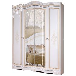 Dulap КМК 0523 Grafinya 4D (White Metallic/Gold)