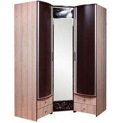 Dulap de colt КМК 0409 Magia (Light Chamonix Oak/Chocolate Nut)