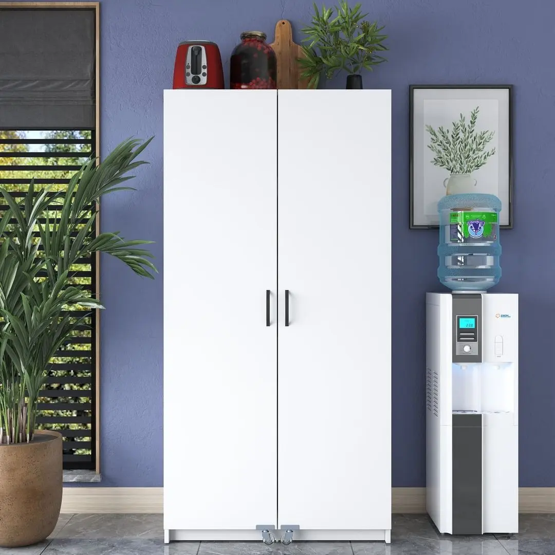 Dulap-camara cu roti Mirage Meble JE103 (White)