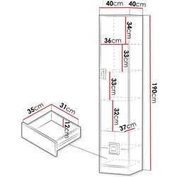 Penal Mirjan24 Niczi/Nico 5 (Light Oak/White) Thumb