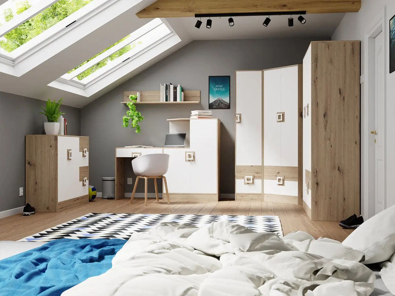 Penal Mirjan24 Niczi/Nico 5 (Light Oak/White)