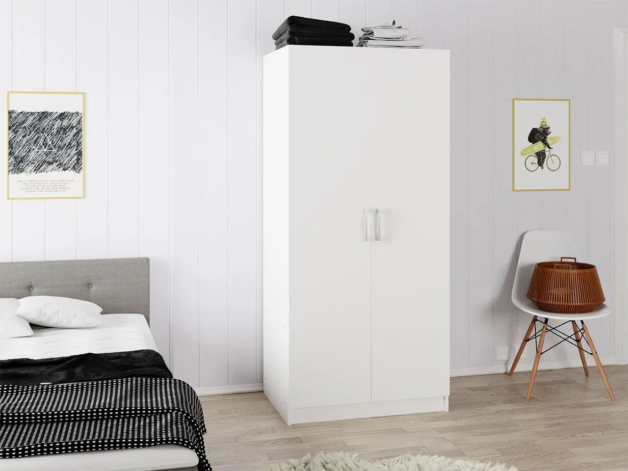 Dulap Mirjan24 Jeffery/Kera 2D (White) - 4