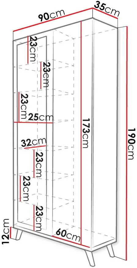 Dulap Mirjan24 Tunbergia/Falco 05 (White/Golden Craft Oak) - 4