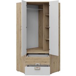 Dulap de colt Mirjan24 Niczi/Nico 2 (Light Oak/White) Thumb