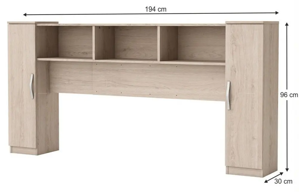 Dulap suprapus Mobhaus Graphic (Arizona Oak/Gray) - 2