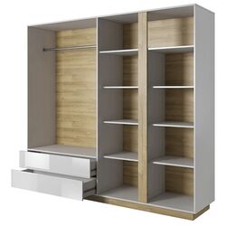 Dulap combinat Mobhaus City (White/Grandson Oak/White Gloss) Thumb