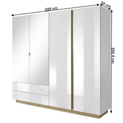 Dulap combinat Mobhaus City (White/Grandson Oak/White Gloss) Thumb