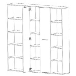 Etajera Mobhaus Maurus New MA50 (Sonoma Oak/White) Thumb