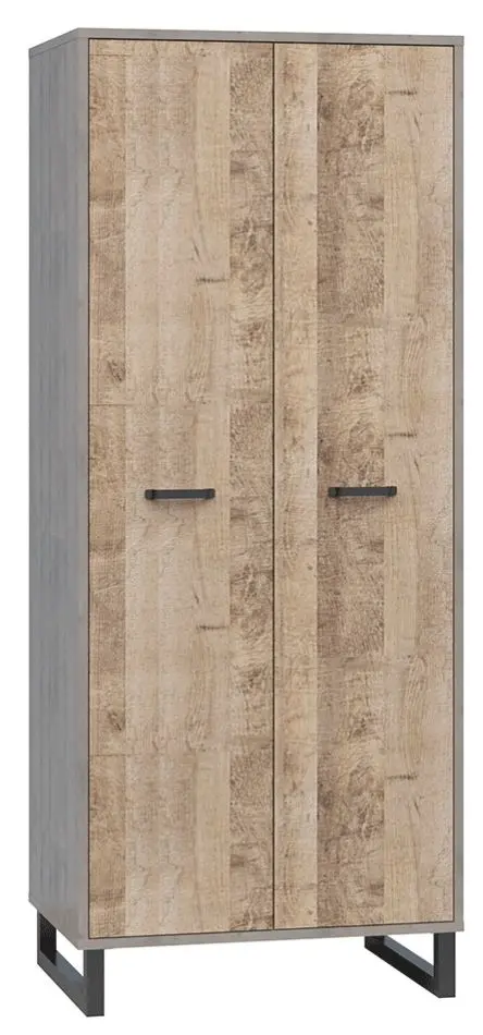 Dulap Tempo Kondela Baria 2D/80 (Sand Oak/Gray)
